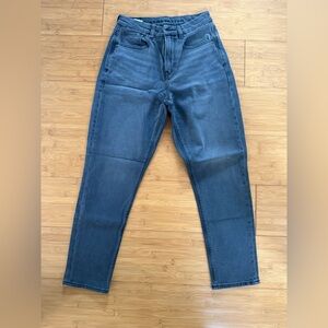 American Eagle Grey Women's “Curvy Mom Jean” Straight Short Leg